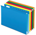 Pendaflex Extra Capacity Reinforced Hanging Folders, 2", Legal Size, Assorted Colors, 1/5 Cut, 25/BX (04153x2 ASST)