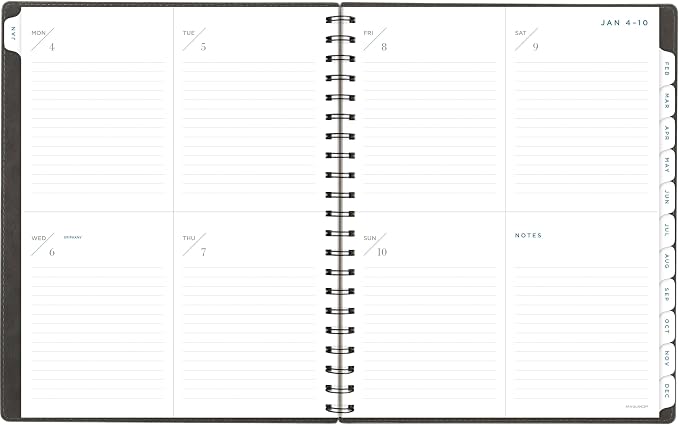 AT-A-GLANCE® Signature Collection 2027 Weekly Monthly Planner, Gray, Large, 8 1/2" x 11"