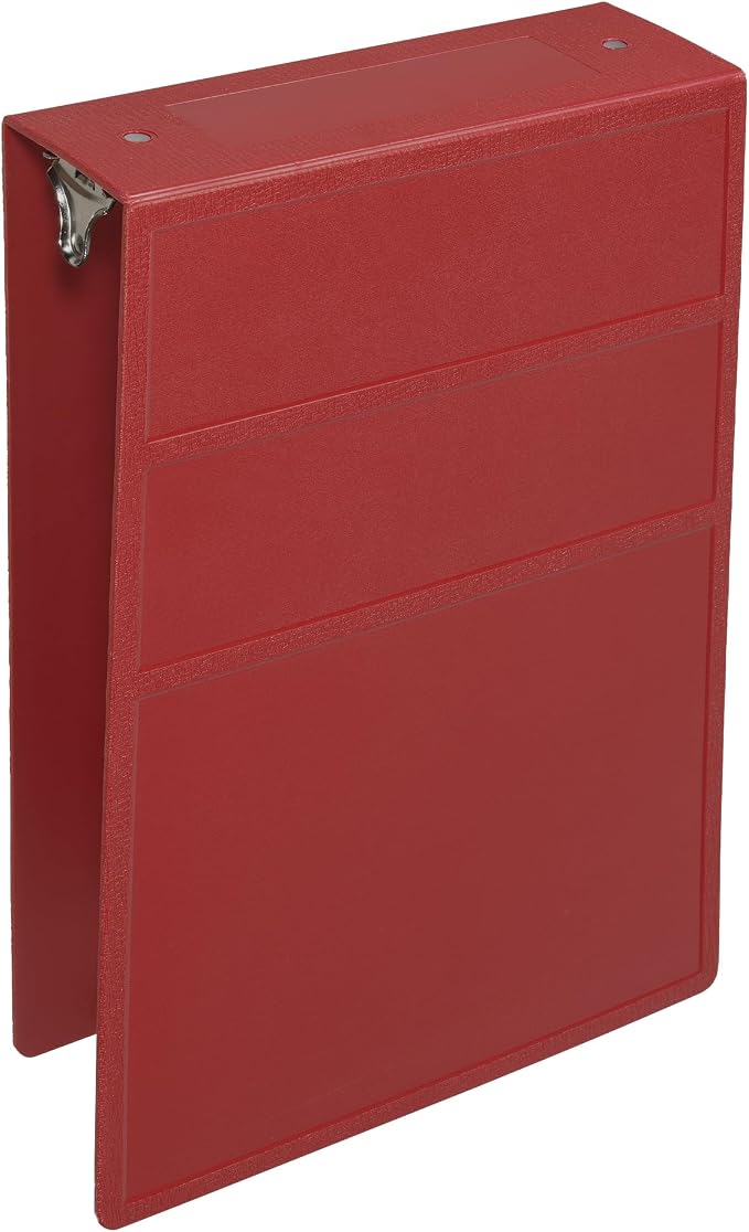 Carstens 3-Inch Heavy Duty 3-Ring Binder - Top Opening, Brick Red, Durable Plastic, Precision No-Gap Rings, Waterproof Cover, No Pockets, Holds 400 US Letter Sheets, BPA-Free, Made in USA (1750-3R)