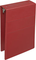 Carstens 3-Inch Heavy Duty 3-Ring Binder - Top Opening, Brick Red, Durable Plastic, Precision No-Gap Rings, Waterproof Cover, No Pockets, Holds 400 US Letter Sheets, BPA-Free, Made in USA (1750-3R)