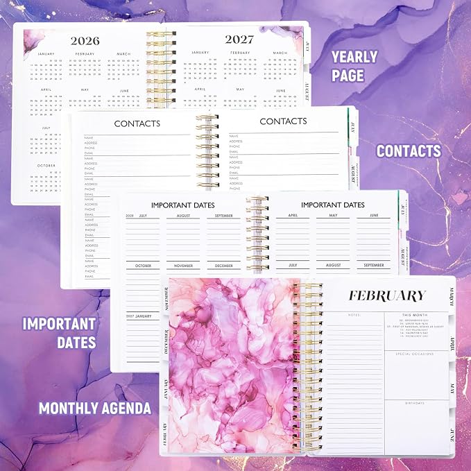 Planner 2026-2027, 18 Months Academic Daily Weekly Monthly Calendar Planner