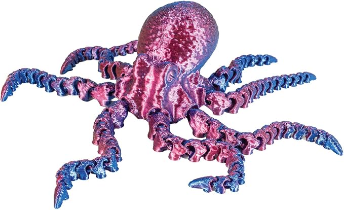 GEDDES Raymond 3D Printed Octopus Fidget Toys – Pack of 16 – Octopus Figures for Kids, Classrooms, and Party Favors