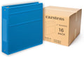 Carstens 2-Inch Heavy Duty 3-Ring Binder - Side Opening, Pool Blue, Durable Plastic, No-Gap Rings, Waterproof Covers, No Pockets, Holds 300 US Letter Sheets, BPA-Free, Made in USA (5828-3R) Case of 16