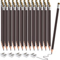 60 PCS Brown Colored Pencils with Eraser Pre Sharpened Pencil 2 HB - Ideal for Checking, Grading, Tests & Office/School Supplies (Brown)