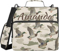 Custom 3 Ring Zipper Binder Wild Duck Camouflage Personalized Name 1.5 inch Binders Large Capacity Multi Pockets for School Office Supplies