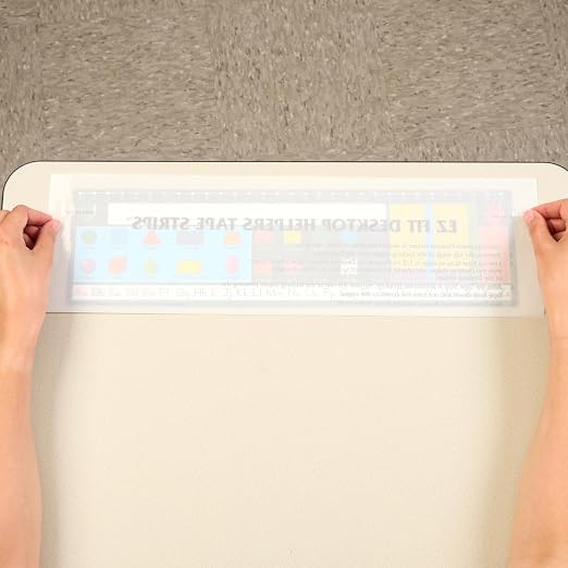 Really Good Stuff EZ-Fit Desktop Helper Tape Strips, Set of 36 | Student Desk Name Tags, Pre-Cut, Durable, & Versatile