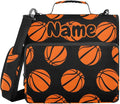 Custom Basketballs Pattern 3 Ring Binder Bag 1.5 inch Personalized Name Binder Organizer 500 Sheet Documents Storage for School Office