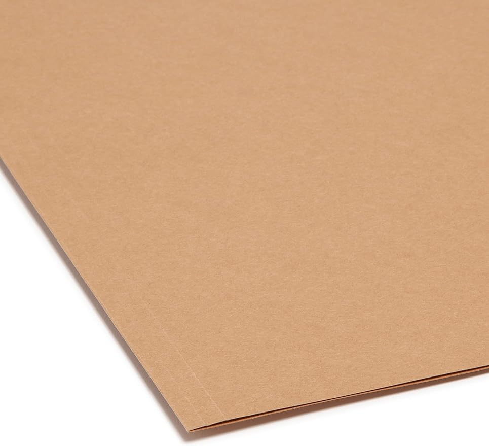 Smead File Folder, Reinforced 2/5-Cut Tab Right of Center, Guide Height, Letter Size, Kraft, 100 Per Box (10776)