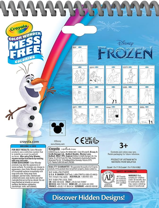 Crayola Disney Color Wonder Bundle (3 Pack), Toddler Mess Free Activity Pads & Markers, Disney Coloring Toys, Gift, 3+