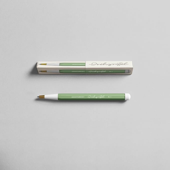 LEUCHTTURM1917 - Drehgriffel Writing Pen (Sage) - Ballpoint Pen with Royal Blue Ink Included