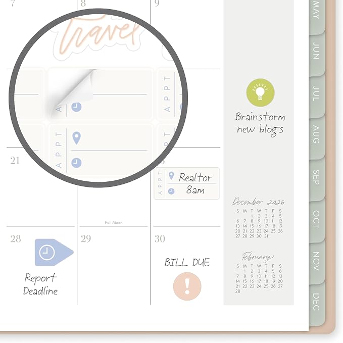 Mead Cambridge 2027 Planner, Weekly & Monthly, 5.5" x 8.5", Leah Bisch, Peony Garden (LB57-200-27)