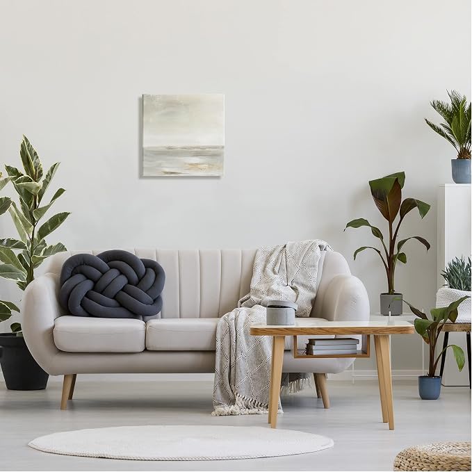 Beige Abstract Landscape Scene, 17 x 17 Inch Canvas Wall Art | Stupell Industries · By Judith Shapiro · Ready to hang · Modern decor for living room or office · Made in USA