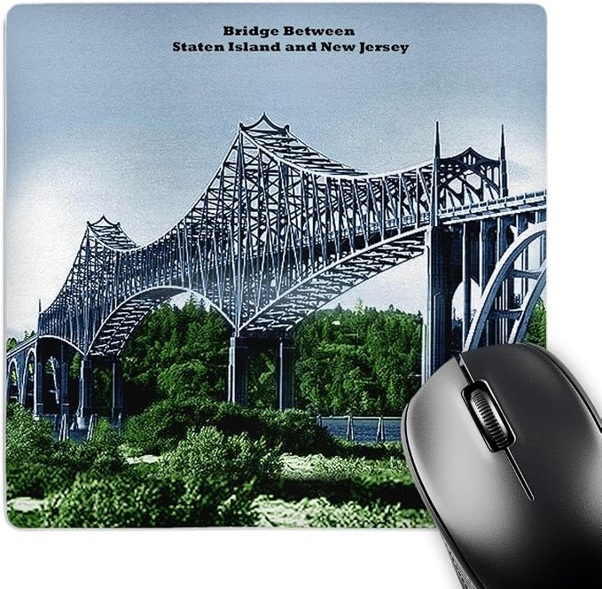 3D Rose "Bridge Between Staten Island and New Jersey" Matte Finish Mouse Pad - 8 x 8" - mp_47314_1