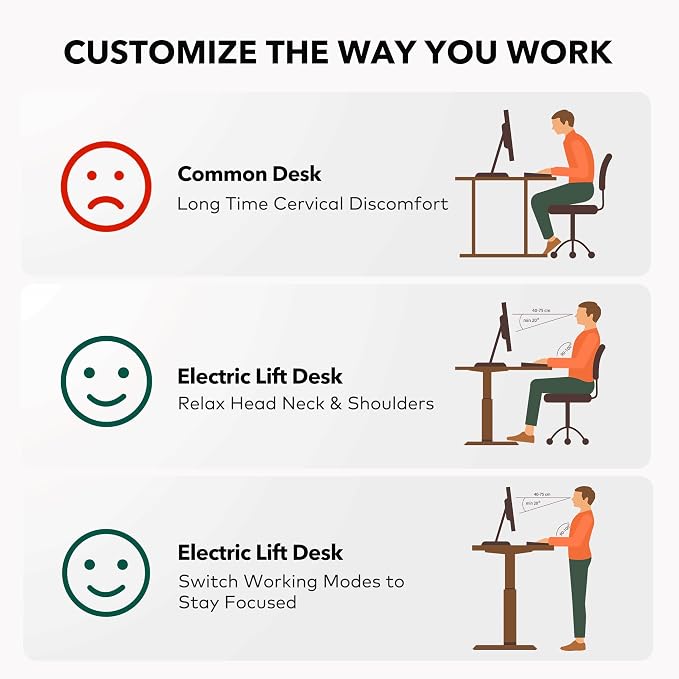 Cubiker L Shaped Standing Desk - 63 x 55 Inch Electric Adjustable Height Corner Standing Desk, Ergonomic Sit Stand Up Table with 3 Memory Buttons, Splice Board for Home Office, Black
