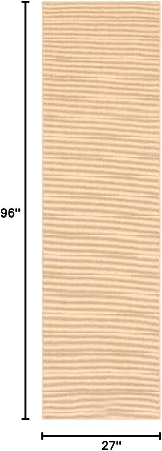 Martha Stewart x SAFAVIEH Area Rug Collection - 2'3" x 8' Runner, Natural Brown, Sisal & Jute, Farmhouse Style, Ideal for Living Room, Bedroom, Foyer, Hallway (MSR9501A)