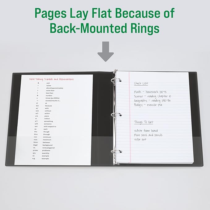 Office Essentials Economy View 3 Ring Binders, 2" Round Rings, 2.8" Spine, 375-Sheet Capacity, White Binders (12-Pack of 03428)