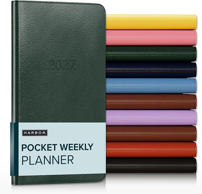 Harbor Pocket Weekly Monthly Planner 2026-2027 Leida Pine