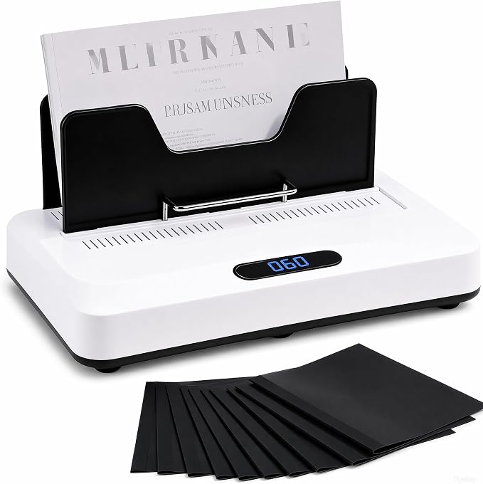 Thermal Binding Machine, Digital Touch Panel with 20 Thermal Binding Covers, No Preheat Time, 500 Sheet Capacity – Electric Book Binder for A4/A5/Letter Size Documents, Office, School & Home Project