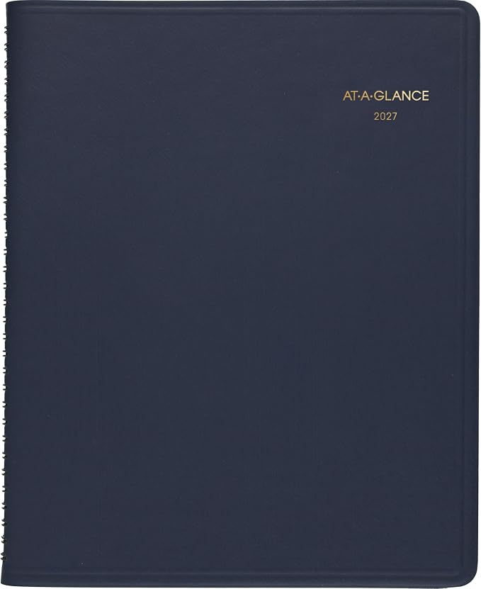 AT-A-GLANCE 2027 Appointment Book Planner, Weekly, 13-Month Jan-Jan, 8.25" x 11", Navy (709502027)