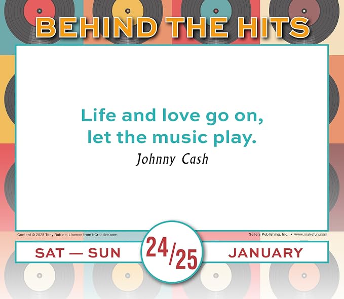 Behind the Hits 2026 Daily Desk Calendar: Boxed Page-a-Day Music Trivia Calendar with Day-to-Day Stories Behind Legendary Songs & Chart-Topping Moments