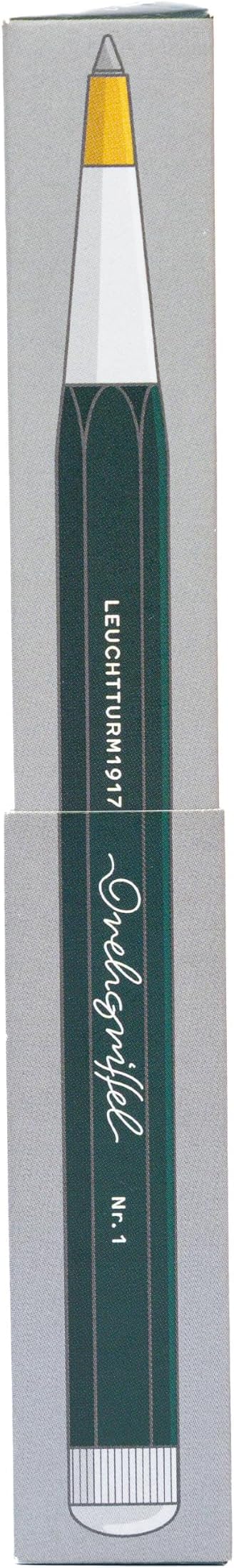 LEUCHTTURM1917 - Drehgriffel Writing Pen (Forest Green) - Ballpoint Pen with Royal Blue Ink Included