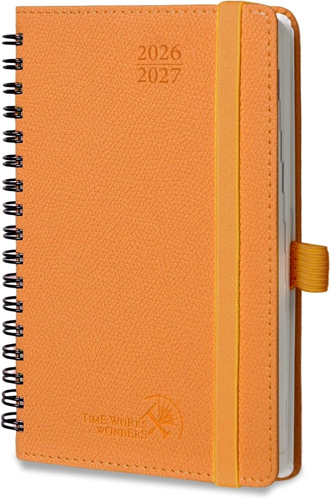 POPRUN 2026-2027 Small Weekly Planner, 4" x 6.25" Pocket Calendar for Purse