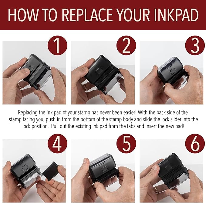 Self Inking Modern Address Stamps | Custom Return Address Stamper (Traditional Serif, Xtra Wide)