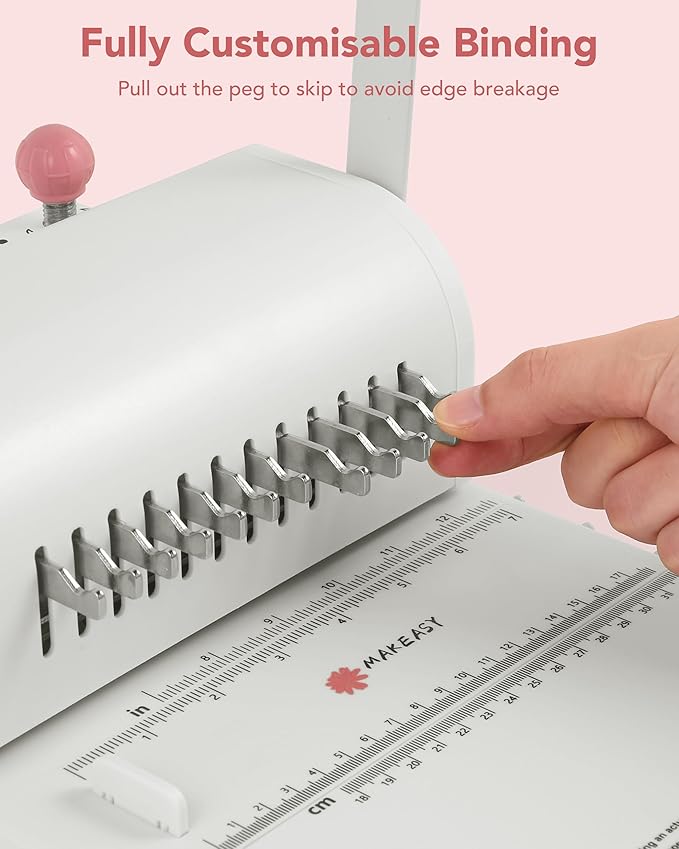 Binding Machine Hole Pitch 2:1 - Portable Book Binding Kit with 10PCS 5/8'' Binding Wires & Plier, for DIY Notebooks, Albums, Journals, and Calendars – Circle Holes, 20 Sheet Punch Capacity