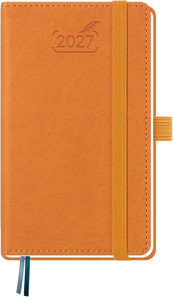 BEZEND Pocket Calendar 2027, Weekly Monthly Planner for Purse (3.5" x 6")