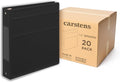 Carstens 1.5-Inch Heavy Duty 3-Ring Binder - Side Opening, Black, Durable Plastic, No-Gap Rings, Waterproof Covers, No Pockets, Holds 250 Letter-Size Sheets, BPA-Free, Made in USA (2070-3R) Case of 20