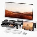 Ergonomic Monitor Stand Riser with Storage Drawer | Computer Riser For PC, Laptop,31.5" desk monitor stand,Desktop Shelf Organizer,For Home Office