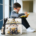 Custom 3 Ring Zipper Binder Bee Gnome Yellow Flower Personalized Name 2 Inch Zippered Binder Bag Multi Pockets for School Supplies