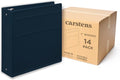 Carstens 3-Inch Heavy Duty 3-Ring Binder - Side Opening, Navy Blue, Durable Plastic, Precision No-Gap Rings, Waterproof Cover, No Pockets, Holds 400 US Letter Sheets, BPA-Free, Made in USA (1749-3R)