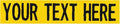 Custom Uniform Name Tapes Solid Colors. Yellow Fabric, 5 Inch Sew on