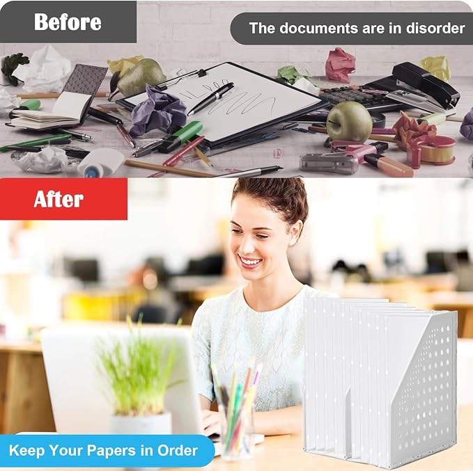 60 Pieces A4 Binder Zipper Pouches, Clear 4 Holes Document Holders | Zip Envelopes Waterproof PVC Folders Binder Pouch Filing Bags for School Office Travel Storage Document Letter Supplies