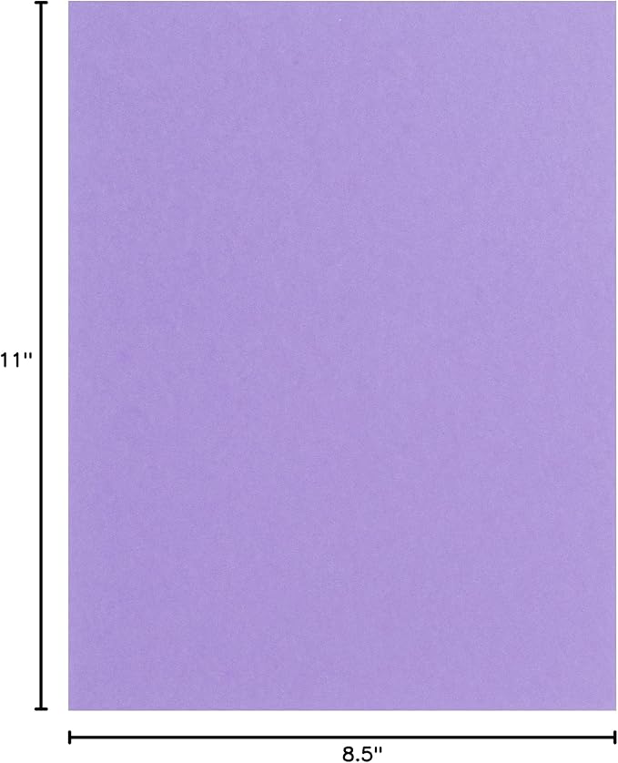 Recollections 100 Sheets Very Violet 8.5” x 11” Cardstock Paper - Acid and Lignin Free Paper for Scrapbooks, Arts & Crafts - 1 Pack