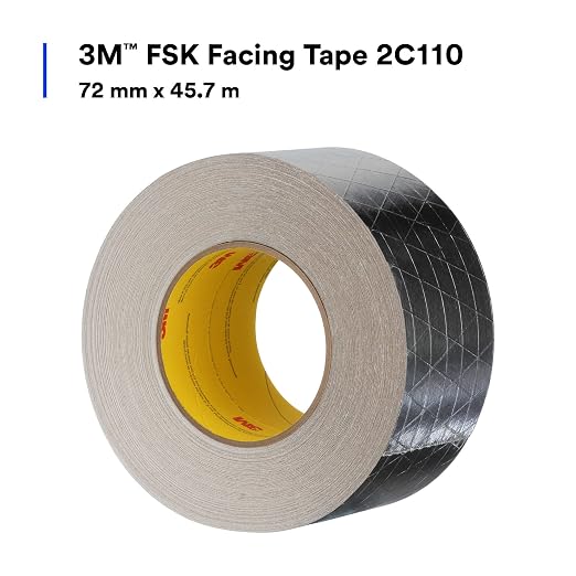 3M FSK Facing Tape 2C110, 72 mm x 45.7 m, 16 Rolls/Case