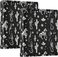 Featuring Cowboy Cactus Round Ring Binders 1.5 Inch 3 Ring Binder with Clipboard Holds 200 Sheets Office Home School