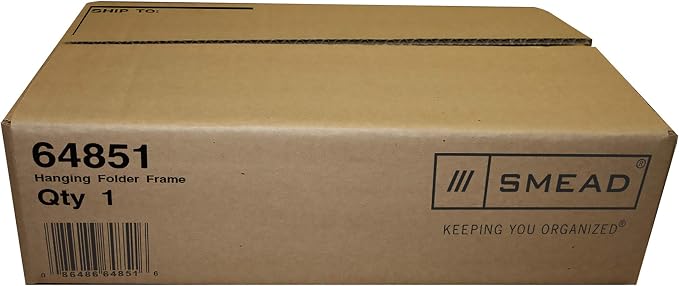 Smead Hanging File Folder Frames, Adjustable, 13” W x 9.25” H x 16”-24” L, White and Silver, Letter Size (64851) (White and Si)