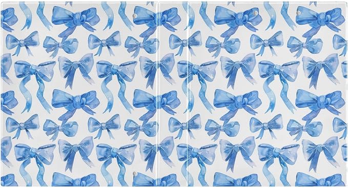 Blue Ribbon Bows Watercolor 3 Round Ring Binders | 1.5 Inch Binder with Clipboard, PVC Pockets, Work Organizer, Holds 200 Sheets for School Office 1 Pack