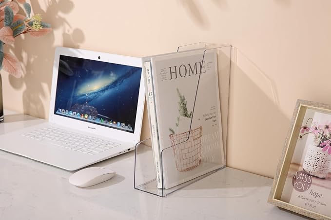YBM HOME Vertical File Bins Organizer Open Front Design for Easy Access to Files, Documents, and Magazines, Ideal for Home Office, Work Desktops, or School, Medium, 1263-3