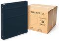 Carstens 1-Inch Heavy Duty 3-Ring Binder - Side Opening, Navy Blue, Durable Plastic, No-Gap Rings, Waterproof Cover, No Pockets, Holds 125 US Letter Sheets, BPA-Free, Made in USA (8708-3R), Case of 18