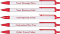 RevMark Personalized Ballpoint Pen, Custom Printed Name, Business or Event Information, Timeless Advertising, USA Made Pens, Promotional Marketing, Smooth Black Ink, Bulk Pack (Red,1000 Ct.)