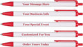 RevMark Personalized Ballpoint Pen, Custom Printed Name, Business or Event Information, Timeless Advertising, USA Made Pens, Promotional Marketing, Smooth Black Ink, Bulk Pack (Red,250 Ct.)