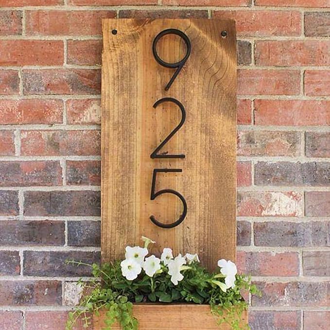 5" Floating Stainless Steel Address House Number, Modern Metal Anti-Rust House Numbers with Nail Kits for Door Garden Mailbox Decor Visibility Signage (5)
