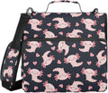Zipper Binder Bag 3 Ring File Folder Portfolio Organizer Zippered Binder Bags with Strap Fits Laptop Women Men