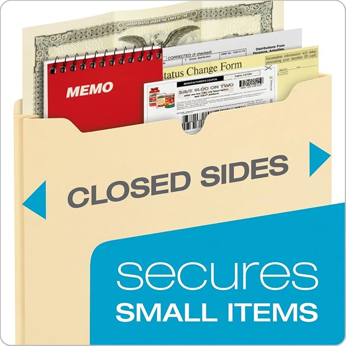 Globe-Weis/Pendaflex File Jackets, 2-Inch Expansion, Letter Size, Red, 50 Jackets per Pack (B3043DTRED)