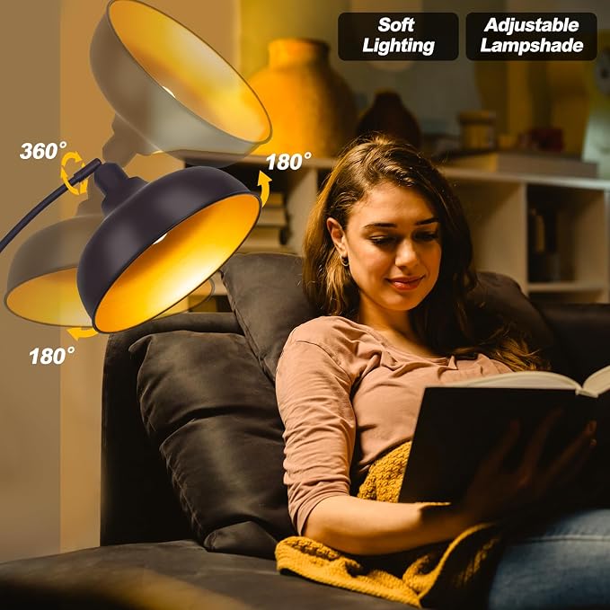 Arc Floor Lamps Bronze, Standing Lamps for Living Room Reading Lamps 70” | Arch Floor Lamp with Remote Control, Foot Switch, Metal Shade, Stepless Dimmable LED Bulb, Brown Floor Tall Lamp for Bedroom