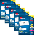Avery Mailing Address Labels, Laser Printers, 1,400 Labels, 1-1/3 x 4, Permanent Adhesive, 5 Packs (5162)