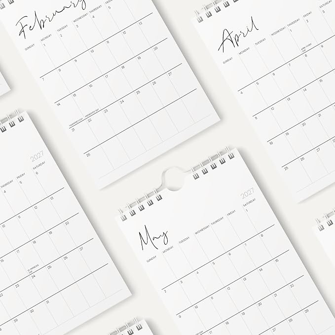 Karto Small Wall Calendar 2026-2027 6x9 in - Cursive | July 2026 to December 2027, Vertical, Boosts Productivity, Easy Monthly Planning